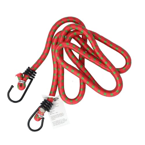 Carpoint Gepäckbinder 150cm Ø 10mm|Gepäckbinder mit Haken für Auto und Fahrrad, Rot, Grün