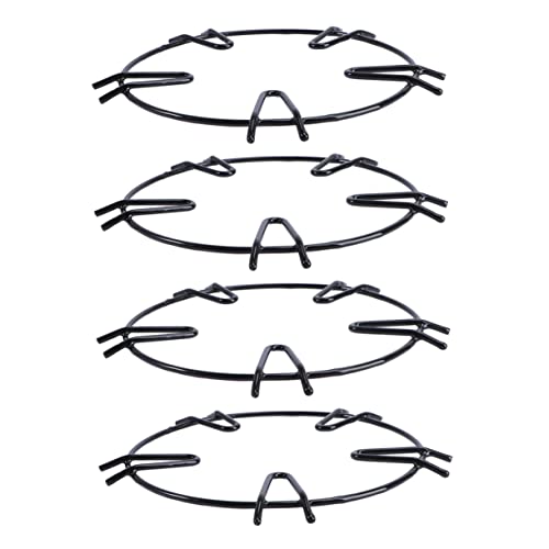DIYEAH 4 Pièces Support de Cuisinière à Gaz Lot de Support pour Casseroles et Poêles Accessoire de Cuisine Antidérapant et Chaleur Compatible avec Cuisinières à Gaz et Naturel