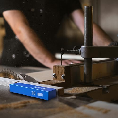 TEXALAN Metric Setup Blocks Woodworking Aluminum Height Gauge Blocks Set for Router and Table Saw Accessories Blue 15 PCS by TEXALAN - Used condition - Image 6