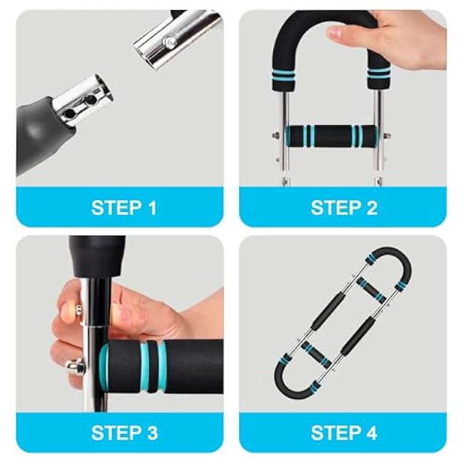 Twister Arm Trainer for Men,Chest Workout Equipment 60-110lb Adjustable Arm Trainer,Forearm Triceps Chest Enhanced Exercise Strengthener,Portable Power Twister Bar,Detachable Arm Trainer Exerciser