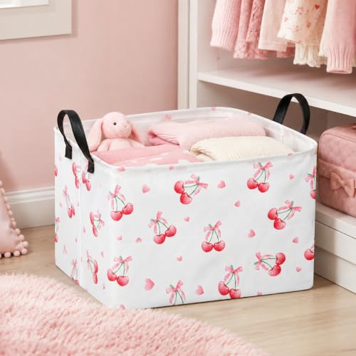 Image of Girls Room Decor Storage Basket Toy Gift Box Baby Hamper Collapsible Organizer Bin Gift Baskets for Home /Dorm /Kitchen /Pet /Office /Closet /Shelf
