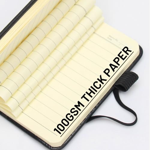 Portable A7 Pocket Notebook with 2 Pens - 100 Sheets Black Journal - Image 5