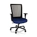 Produktbild hjh OFFICE 738124 Bürostuhl XXL Extender Stoff Schwarz/Blau Drehstuhl bis 180kg belastbar, Netzrücken
