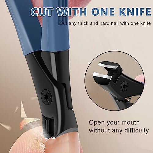 MAYCREATE® Thick Nail Clipper, Toenail Clipper with Long Handle Stainless Steel Nail Cutter for Tough Nails Thick Nails, Anti-splash Nail Clipper for Adults, Seniors, Manicure... - Image 6