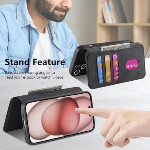 Coque portefeuille iPhone 14 Plus violette en cuir pour éviter les rayures