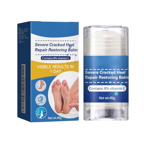 Mnozreo Crema hidratante y antidesgarros para pies, crema hidratante y anticraqueo, crema hidratante para pies para el tratamiento del talón agrietado, crema de reparación para pies y manos