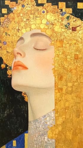 Affiche Gustav Klimt esthétique or 90x50cm pour sublimer votre espace nuit de sérénité