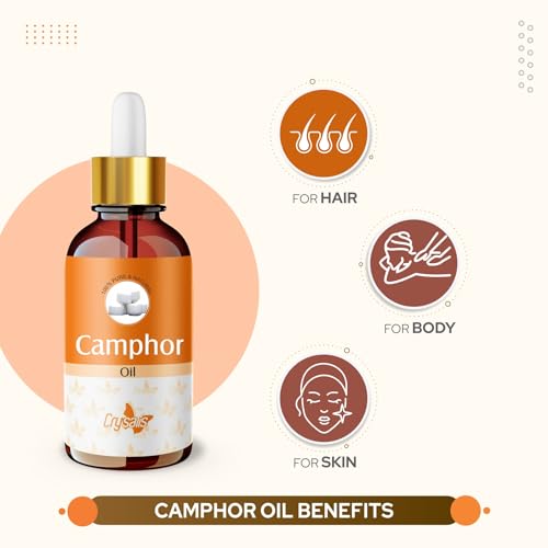 Image of Crysalis Camphor Oil Cosmetic Grade - 50 ml - Aromatic Botanical Oil for Skin Care, Hair Blends & DIY Formulations