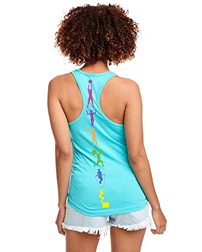 Women's Colorful Workout Lifting Fitness Moves Burnout or Tri Blend Tank Top
