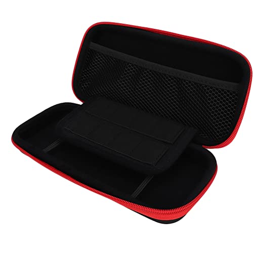 Bolsa de Consola de Juegos, Bolsa de Almacenamiento de Gamepad con Cremallera Completa Firme, Cubierta de EVA, Peso Ligero para Switch Lite(Negro Rojo) Cover