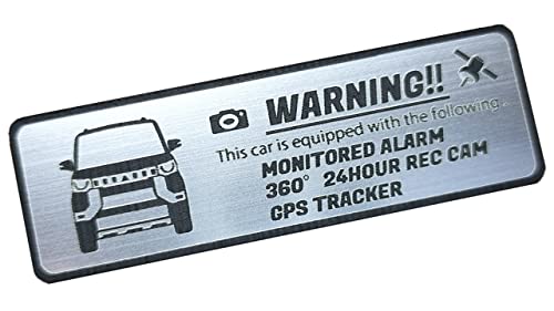 Honami Works <小サイズ> 新型 DELICA mini デリカミニ セキュリティ エンブレム 24時間監視 ドライブレコーダー GPS トラッカー ステッカー