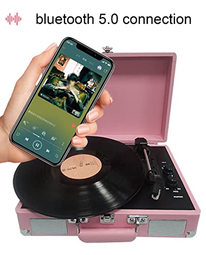 Tourne-Disque en Vinyle Tourne-Disque Portable Valise avec Haut-parleurs intégrés et récepteur Bluetooth Platine Vinyle Vintage à 3 Vitesses Tourne-Disque Audio - Les Beatles, Paul McCartney, John Lennon, RIngo Starr, George Harrison Tourne-Disque en Vinyle Tourne-Disque Portable Valise avec Haut-parleurs intégrés et récepteur Bluetooth Platine Vinyle Vintage à 3 Vitesses Tourne-Disque Audio – Image 5