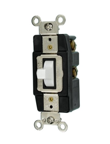 Interruptor silencioso AC para iluminar pasillos de oficinas con el modelo Leviton 1257-W blanco