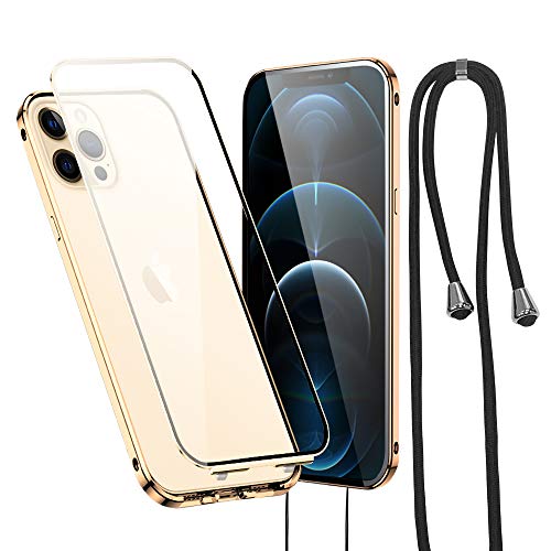 OVANN Coque Cordon pour iPhone 12 Pro Adsorption Magnétique Cover