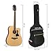 diboer Acoustic Guitar Bag Thick Padding Waterproof Dual Adjustable Shoulder Strap Guitar Case Gig Bag with Back Hanger Loop Thickening Sponge Padding Fit 39-41 Inch Guitar