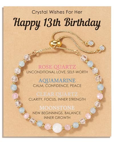 HGDEER 13th Birthday Decorations Gifts for Girls, 13 Year Old Girl Trendy Stuff Card Presents Best...