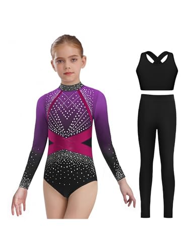 Ensemble gym fille avec léotard body danse et tenue de patinage