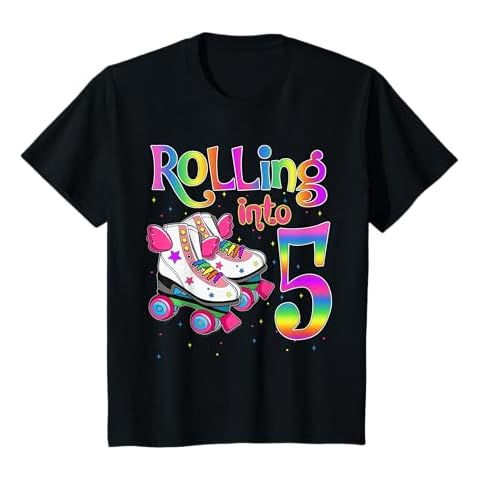 Rolling Into 5 years Let's Roll I'm Turning 5 Roller Skate T-Shirt Cover
