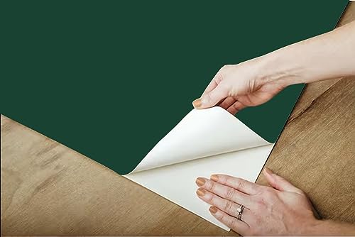 Image of Elton Green Matte Adhesive Decorative Vinyl Shelf Liner Decorative Self Adhesive Vinyl Sheet for Table top,Furniture, Almirah and Other DIY, Renovation Projects 24 X 144 Inches