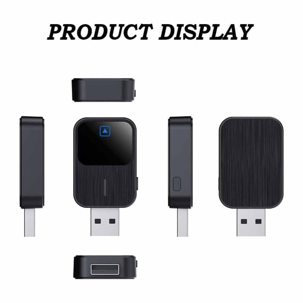 Adaptateur CarPlay sans Fil pour Citroen C3 2015 2016 2017, Dongle Android Auto sans Fil avec Bluetooth 5.1, Boitier Mini et Connexion Automatique Rapide,B/Grey