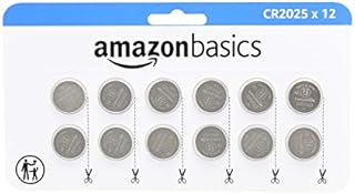 Amazon Basics CR2025 Lithium Coin Battery, 12-Pack