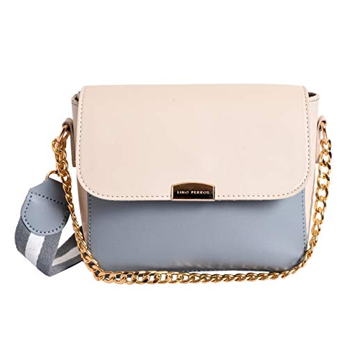 Lino Perros Yellow Faux Leather Sling Bag (BLUE)