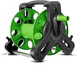 MKAK Wasserschlauchtrommel, Wandhalterung, Klappbarer Griff Dekorative Gartenschlauchtrommel Outdoor-Schlauchhalter Aufbewahrung Stehender Schlauchwagen