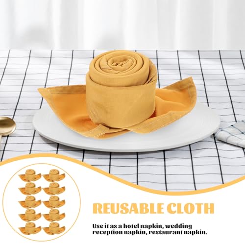Serviettes en polyester doré confortables pour grande table - 8