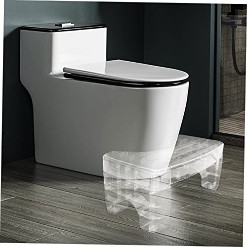 SKISUNO banquinho de banheiro transparente banquinho banheiro banquinho de vaso sanitário banquinho