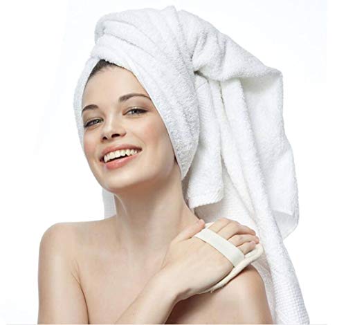 2 pz bianco naturale spugna luffa esfoliante