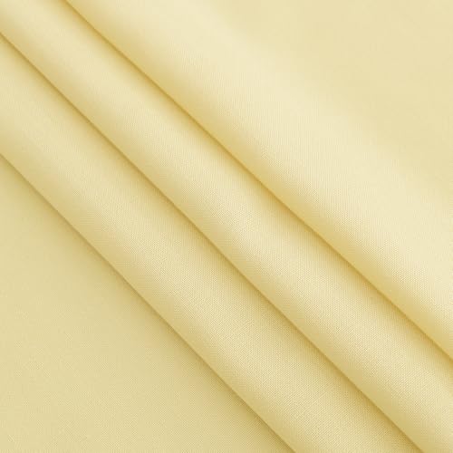 Image of Nanspring Yellow Linen Curtains 80 Inches Long for Bedroom Back Tab Light Filtering Privacy Sheer Yellow Curtain Modern Farmhouse Coastal Decor Cotton Textured Gauze Drapes 2 Panel Set 52x80