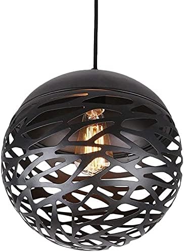 ペンダントライト, ファッショナブルなシャンデリア 工業用 中空スチールメッシュ ランプシェード 天井ペンダントライト V-inta