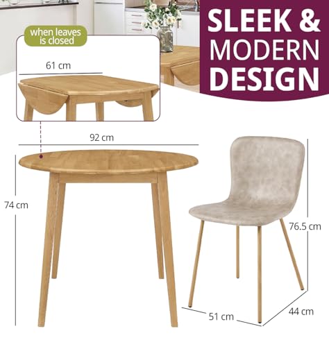Mesa plegable de madera para pisos pequeños con sillas gris pardo 3