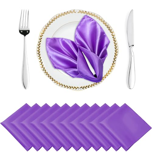 Pack of 25 Satin Napkins 12 x 12 Inch for Wedding Décor – Lavender