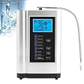 Alkaline Water Ionizer Machine, Water Purifier Machine PH 3.5-10.5,Up to 600mV ORP, 8000 Liters Per Filter,7 Water Settings,Auto-Cleaning,Intelligent Voice Silver