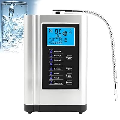 Alkaline Water Ionizer Machine, Water Purifier Machine PH 3.5-10.5,Up to 600mV ORP, 8000 Liters Per Filter,7 Water Settings,Auto-Cleaning,Intelligent Voice Silver