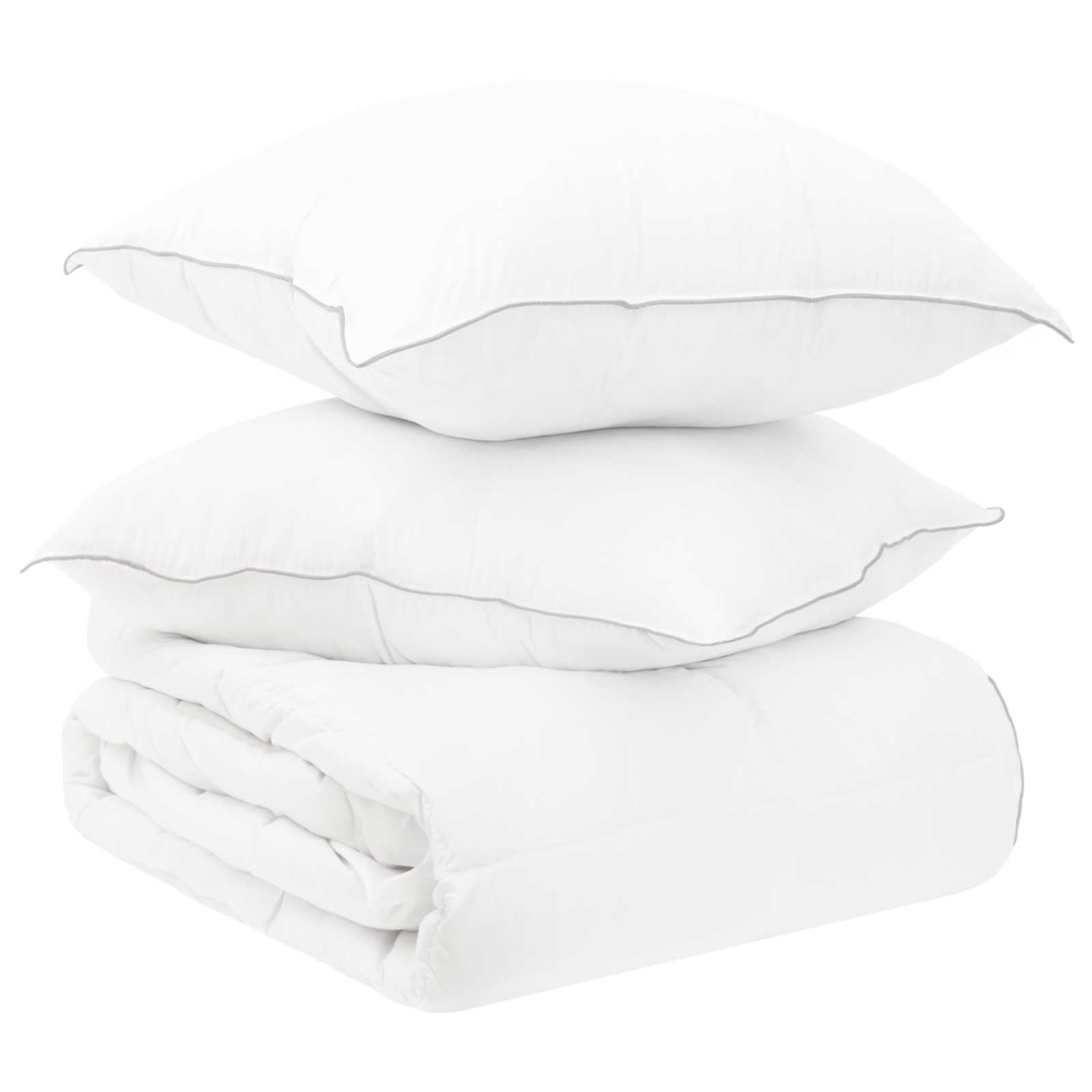 Generico Set di Piumoni Bianco 135 x 220 cm Poliestere, Bamboo,Biancheria,Lenzuola e Coperte,Trapunte e piumini-3432699
