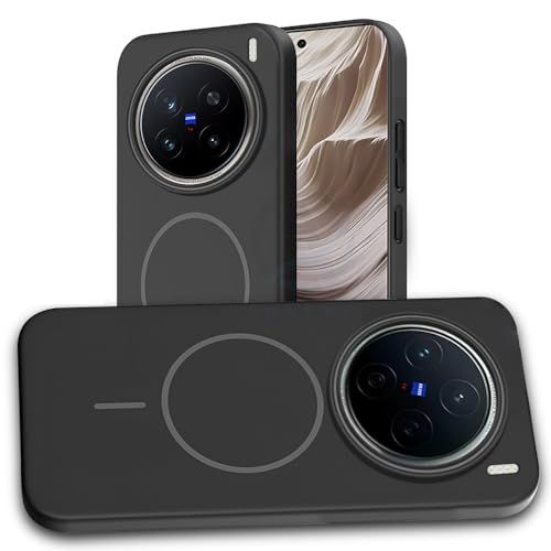 Image of AESTMO Shockproof Back Case Cover for Vivo X200 Pro 5G | Slim Hard Shell | Hard Back Cover for Vivo X200 Pro 5G (Compatible with MagSafe Accessories, Black)
