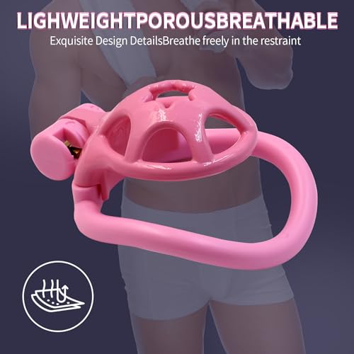 Image of Male Chastity Cage with Lock & 4 Rings Resin Virginity for Men (Micro)