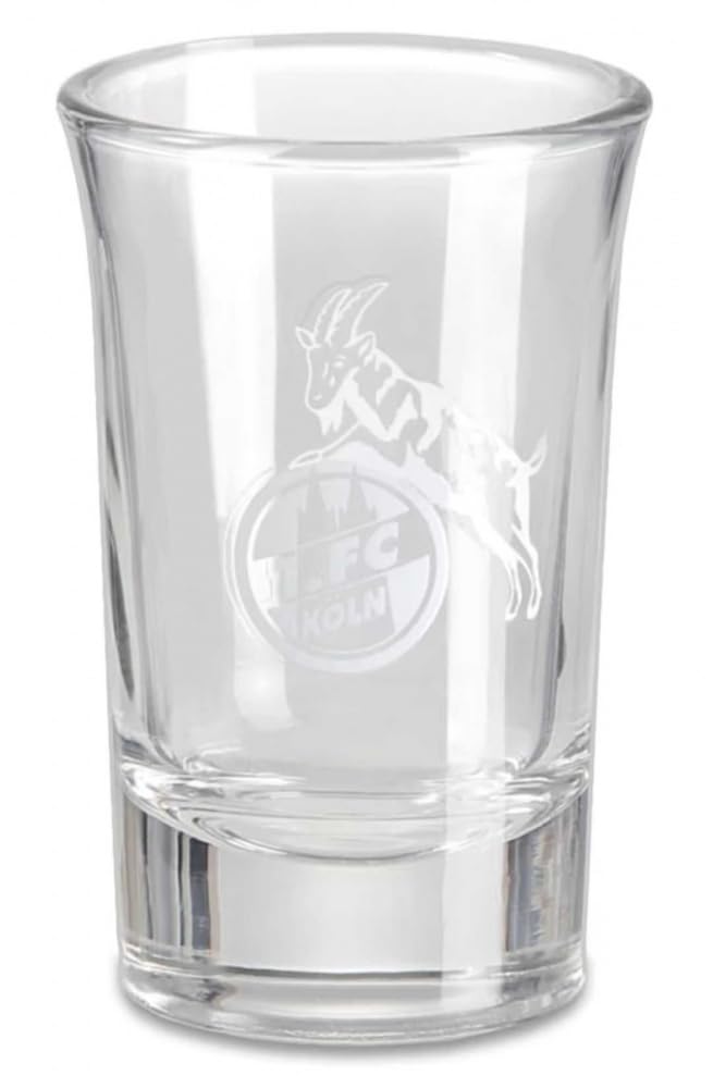 1. FC Köln Schnapsbank mit 4 Schnapsgläsern Shot Glas
