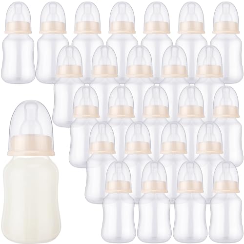 SiliFine 48 Pcs Baby Shower Favor Party Bottle Chug Game, Beige