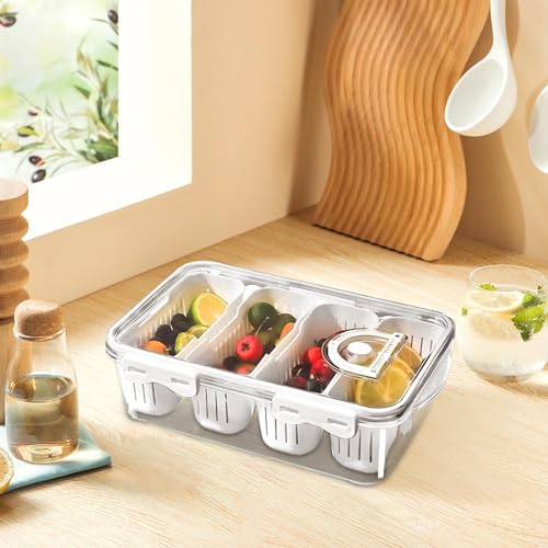 Boîte à collations avec compartiments et couvercle pour apéritif - 3