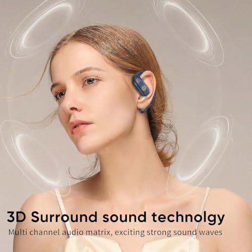 BUGANI Open Ear Headphones, Bluetooth 5.4 Wireless Earbuds with 60H Playtime, ENC Noise Cancelling Mic for Clear Calls, IPX5 Waterproof Sports Earphones for Running Workout Cycling - image 8