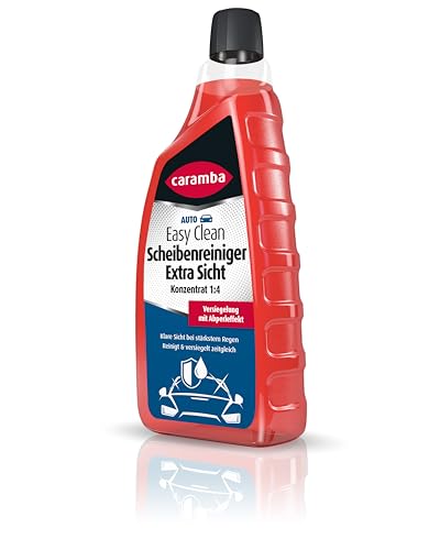 Caramba Easy Clean Scheibenreiniger Extra Sicht Konzentrat, für die Auto-Scheibenwaschanlage, Glasreiniger, Windschutzscheibenversiegelung, Abperleffekt, 1 l