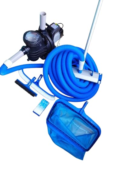 Swimming Pool Vacuum Cleaning Set - 0.75 HP Pump with Prefilter-image-38