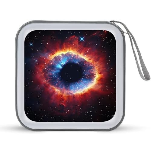 Outer-Spaces Nebula Galaxy CD Case Plastic DVD Case Holder Wallet Disc Storage Organizer for Car Travel