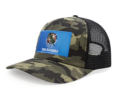 Image of International Tie State Hat for Men and Women, Adjustable Snapback Trucker Baseball Cap with Embroidered Patch