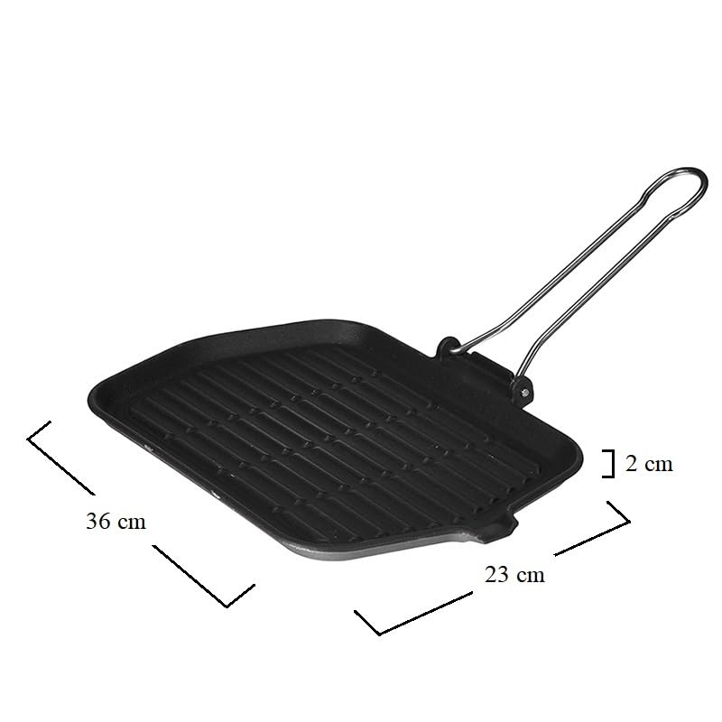 Padella In Ghisa Prestagionata Prestige 25 Cm - Per Induzione, Forno E BBQ, Antiaderente Naturale
