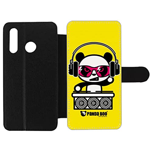 Coque Huawei P30 Lite Panda Boo fermeture aimantee etui cuir humour