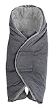 Altabebe AL2008P-80 Baby Einschlagdecke für Babyschale und Autositz, dunkelgrau/hellgrau